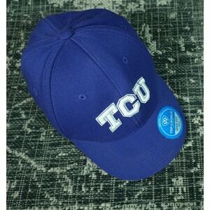 TCU Horned Frogs One Fit Hat Men's Purple White Texas Christian Uni Baseball Cap